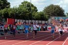 From left to right: Martin Keller (Germany), Jaysuma Saidy Ndure (Norway), Michael Tumi (Italy), Jimmy Vicaut (France), Igor Bodrov (UKraine) and Richard Kilty (GB) in the 100 metres at the European Athletics Team Championships.
